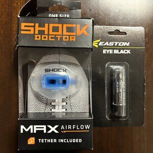 Shock Doctor Max Air Flow No Boil Mouthpiece Plus Eaton Eye Black - NEW! - 1887